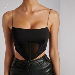 Meshki JADA mesh corset crop top